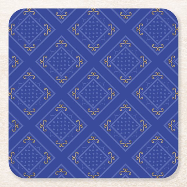Square Drops Paper Coaster (Front)