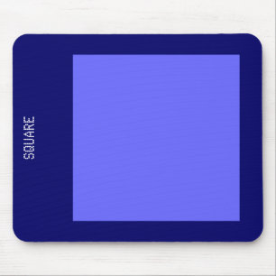Square - Electric Blue and Deep Navy Mouse Pad