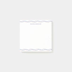 Square Elegant wavy border soft pastel Post-it Notes