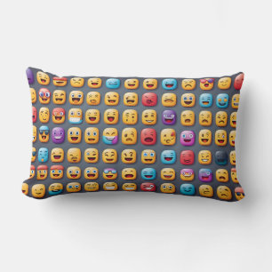 Square Emojis Lumbar Cushion