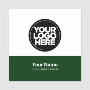 Square Employee Pin Name Tag or Magnetic with Logo