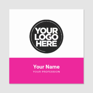 Square Employee Pin Name Tag or Magnetic with Logo