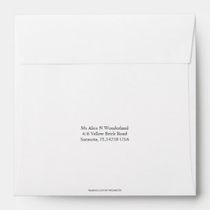 Square Envelope White Return Address