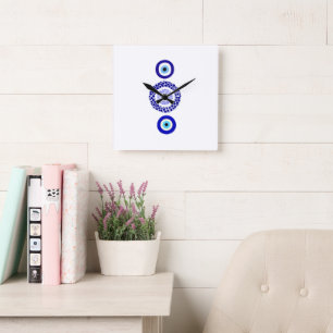 Square Evil Eye Wall Clock