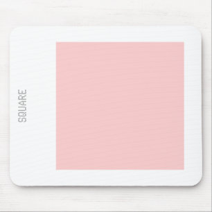 Square - Faded Pink and White Mouse Pad