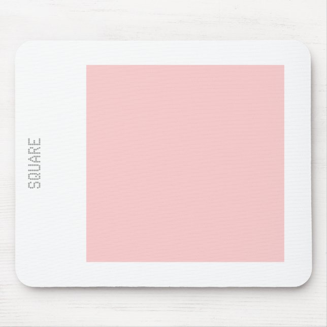 Square - Faded Pink and White Mouse Pad (Front)