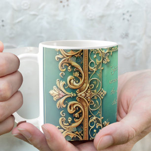 Square Fillagree Frame Customisable Coffee Mug