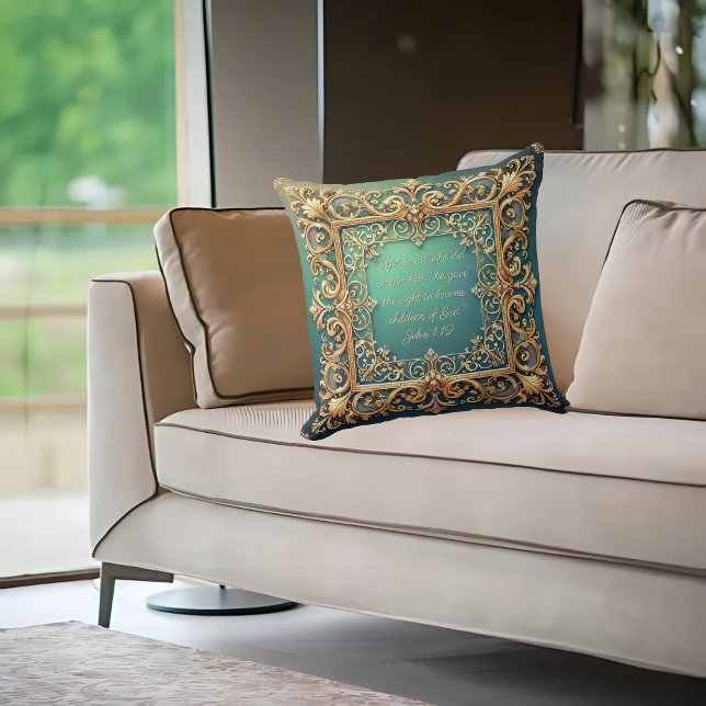 Square Fillagree Frame Customisable  Cushion (Creator Uploaded)