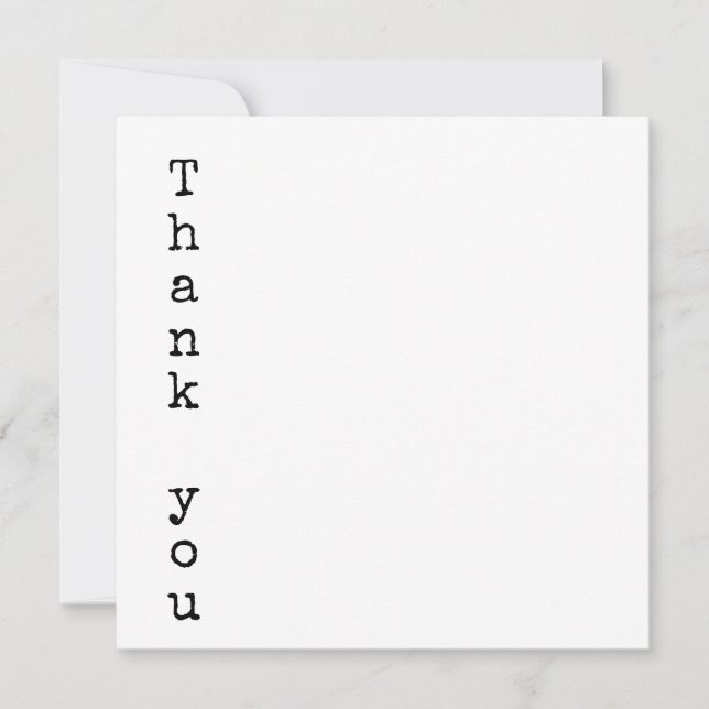 Square Flat Thank You Card (Front)