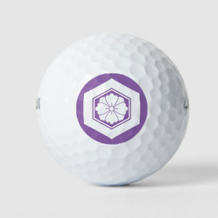 Square flower with Swords in tortoiseshell Golf Balls