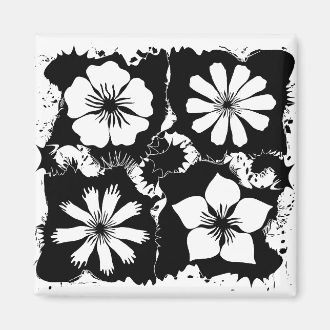 square flowers magnet (Front)