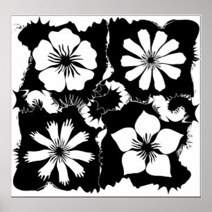 square flowers poster