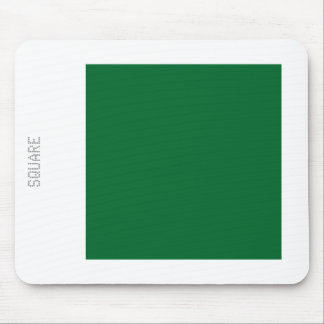 Square - Forest Green and White Mouse Pad