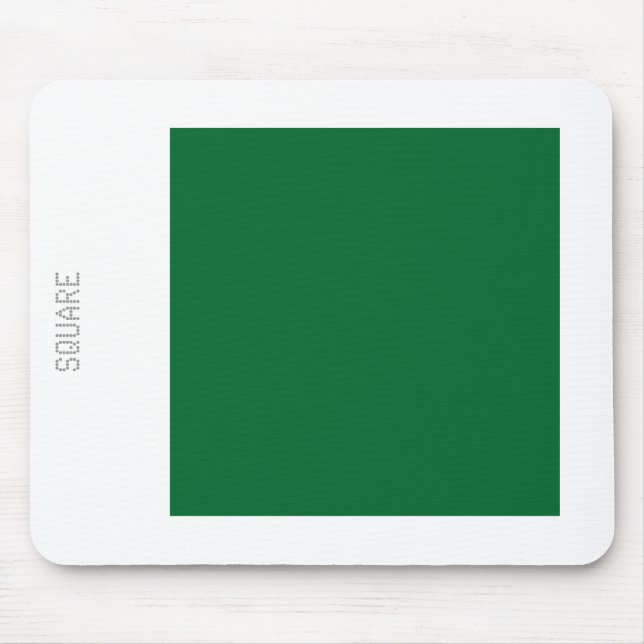 Square - Forest Green and White Mouse Pad (Front)