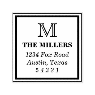 Square Frame Address Stamp