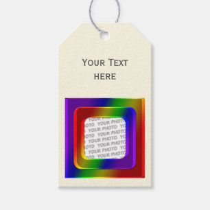Square Frame coloured II + your photo, text & Gift Tags