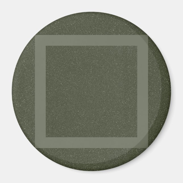 Square Frame Moss Green Magnet (Front)