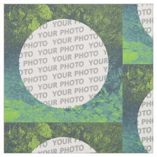 Square Frame splatter V + your photo Fabric
