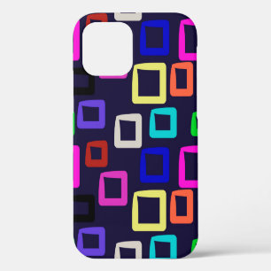 Square geometric painting, seamless design graphic iPhone 12 case