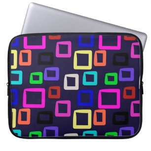 Square geometric painting, seamless design graphic laptop sleeve