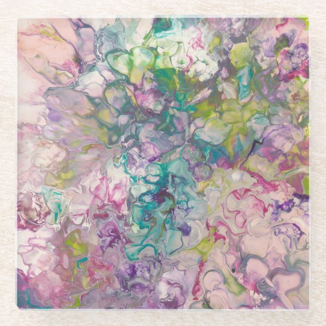 Square Glass Tile Coaster (Front)