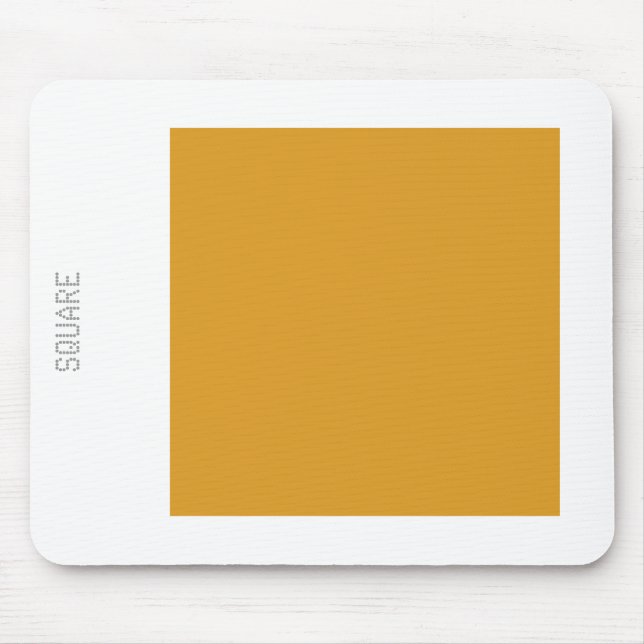 Square - Gold Colour and White Mouse Pad (Front)