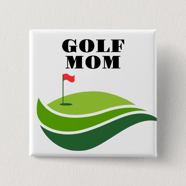 Square "Golf Mum" Button (Front)