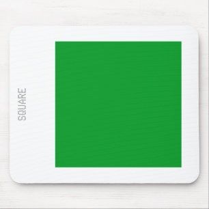 Square - Grass Green and White Mouse Pad