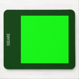 Square - Green and Dk Green Mouse Pad