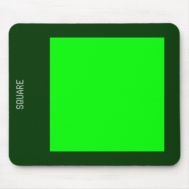 Square - Green and Dk Green Mouse Pad (Front)