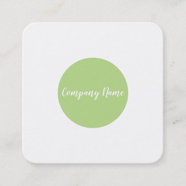 square green dot square business card (Front)