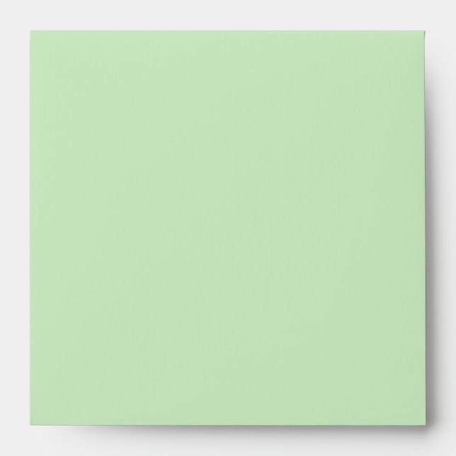 Square Green Polka Dot Flower Pastel Envelopes (Front)