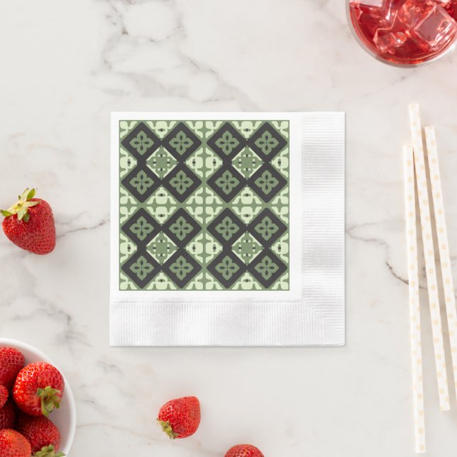 square green texture tile classic fashion gift coo napkin (Insitu)
