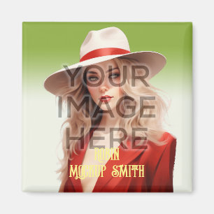 Square Hit My Pics Photo Personalise Custom Magnet