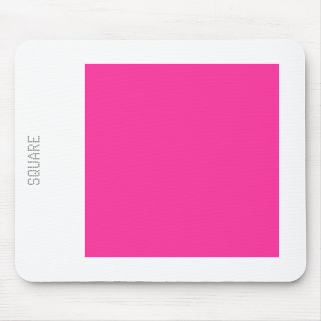Square - Hot Pink and White Mouse Pad (Front)