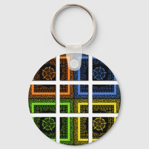 Square in a box key ring