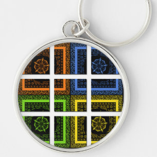 Square in a box key ring