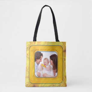 Square in Square Frame coloured 4 + your photo Tote Bag
