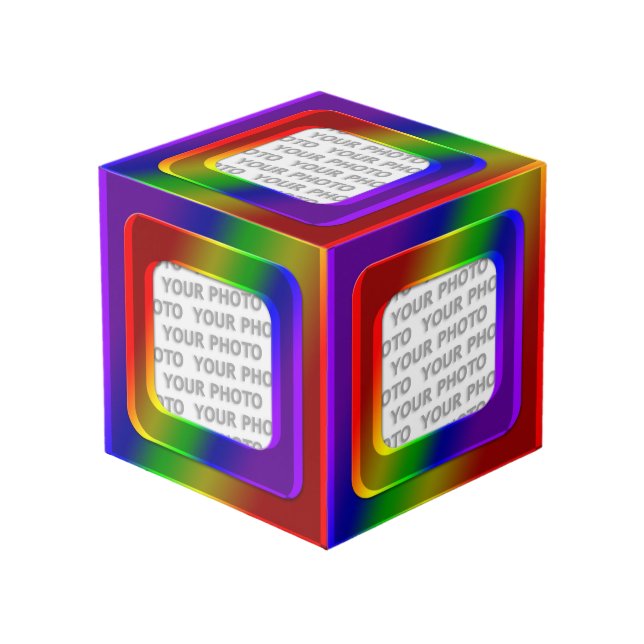 Square in Square Frame coloured II + your photo (Front Angled)