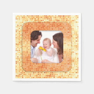 Square in Square Frame dots I + your photo & idea Napkin