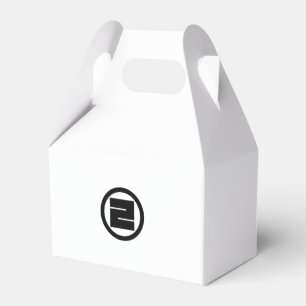Square kanji character for ONE in circle Favour Box