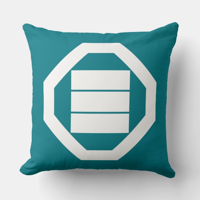 Square Kanji characters for three in Oshiki Cushion (Front)