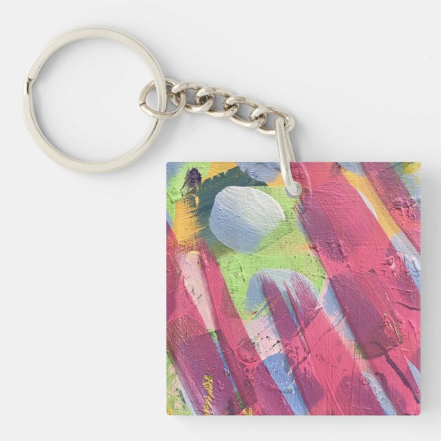 Square Key Chain in Cotton Design (Front)