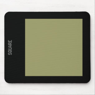 Square - Khaki and Black Mouse Pad