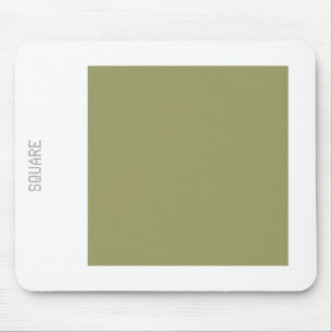 Square - Khaki and White Mouse Pad