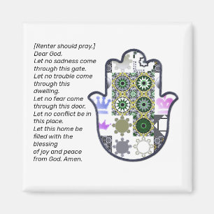 Square Khamsa Hand Magnet Renter