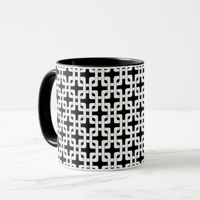 Square Knot Pattern Mug (Front Left)