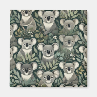 Square koala magnet