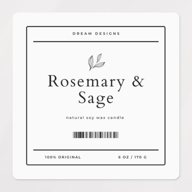 Square Label (Design 1)