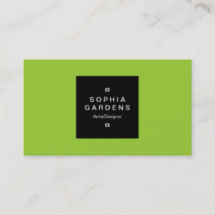 Square Label 01 - Martian Green Business Card